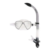 Plastimo P022297 - Pro Silicone Snorkelling Mask Adult Set With Mesh Bag Silver