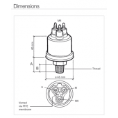 VDO VDO Sensor - Oil Pressure - B4 10 Bar - 1/8-27NPTF - With Alarm At 0,8 Bar