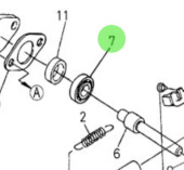 Nanni Diesel 970302882 - Speed Regulator Bearing Housing for HE Series and N Series Engines