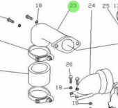 Nanni Diesel 95710030 - Air Inlet Pipe for Intercooler Systems