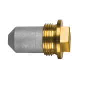 Tecnoseal 00716TMG - Volvo Penta Pencil Anode Ø15,5 L.40 With Brass Plug Th. 1'' GAS (bspp)