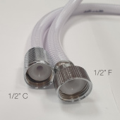 Barka 03.71.21214 - White Plastic Shower Hose 1/2"F X 1/2" 3 m