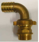 Binda Pompe PTG3C1 - Three Parts Curved Brass Hose Connection 3/4"
