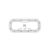 Goiot Portlight, Opening, Model 'Opal 03', For Hull Thickness 5-33mm, Outside 451x193mm