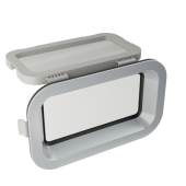 TOPwindows Porthole - R55, 375 x 215, Opening, Alu-look, Single Glass