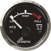 Wema 110697 Silverline Ø52mm Black Water Level 0-4/4 - Black Chrome