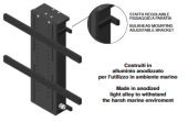 Barka 09.97.11006 - 2-Stage TV Lift 800mm Stroke Bulkhead Mounting 24V