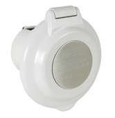 Marinco 30A 125V Inlet Contoured With Stainless Steel Trim