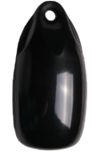 Allpa Fender Drop Model 'Dumpy', Ø180mm, L=360mm, Black (Size 2) (Inflatable With Ball Valve)