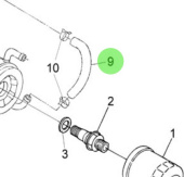 Nanni Diesel 970315040 - Oil Cooler Pipe for N3.30 Engines