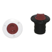 Fuel Deck Filler Ø50 mm - Black - Red Plug