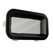 TOPwindows Porthole - R55, 375 x 215, Fixed, Black, Single Glass