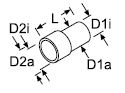 Webasto 1320374A - Molded hose. D1i Ø 28 mm, D2i Ø 38 mm, D1a Ø 37 mm, D2a Ø 47 mm. Lengte 100 mm Silicone, Neoplan (Previous: 90916A)