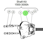 Johnson Pump 01-36063 - Shaft for F95B Pump