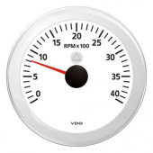 VDO A2C59512434 - Veratron ViewLine Tachometer 4.000 RPM White 85mm