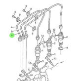 Nanni Diesel 970502112 - Fuel Injection Line for 3.90HE Engines