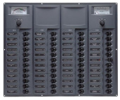 BEP 907-DCSM – DC Circuit Breaker Panel with Digital Meter, 48 Loads, 12V, Single Pole