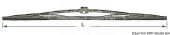 Osculati 19.616.50 - Black Chromed Stainless Steel Wiper Blade For Doga 500 mm