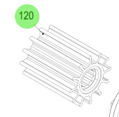 Steyr 500871 - Raw Water Pump Service Kit (EPDM) for Steyr SE Engines