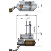 Vetus HDM24DL - Heavy Duty Wiper Motor, HDM 24V, Long Shaft