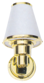 Allpa Brass Cabin Glow Lamp, Wall Mount, 12v/10w, Base Ø76mm, With Switch