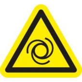 Marine Engine Starts Automatically Warning Sticker, Soft PVC, Triangular, 50×50×50 mm