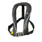 Plastimo 66805 - Pilot 165 inflatable lifejacket with harness, auto, black, >40kg