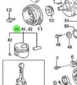 Nanni Diesel 970312139 - Piston Sub-Assembly With Pin for T4.155 and 4.380TDI Engines