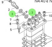 Nanni Diesel 970307379 - Nipple Washer for Injection and Feed Pump Systems