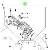 Bukh 28330-3A100 - Upper Intake Manifold Assembly for S270J Engines