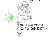 Steyr 500881 - Unit Injector With Seals for Steyr SE-Series Engines