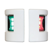 Lalizas 71300 - FOS LED 12 Starboard & Port Lights 112,5°, Set, With White Housing
