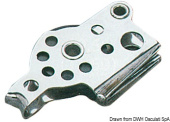 Viadana Mini Single Block with Becket and Cam Cleat for Rope up to 6 mm, 25 mm Sheave