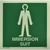 Marine Immersion Suit Location Identification Sticker with Text, Luminescent Soft PVC, 150×150 mm