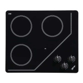 Eno F75323 - Force 10 Infinite 3 Burner Electric Hob 1200w 230v 50/60hz 15amp