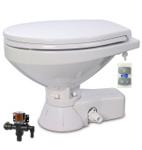 Jabsco 37045-4194 - Quiet Flush Electric Toilet Fresh Water Flush Models, Regular Bowl Size, 24 Volt Dc