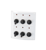Allpa Plastic Circuit Panel, 12v, 110x124mm, 6-Position, 15a Fuses, With Label Set, White