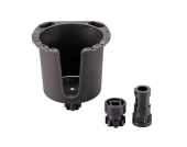 Allpa Nylon Drink Holder, Not Foldable, Black, Railing Mount, Incl. 3 Adapters