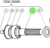 Johnson Pump 01-35911 - Shaft Spare Part for F75B-9