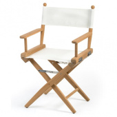 Teak Folding Director's Chair Wit Canvas