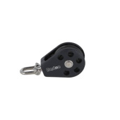 Barton N02131 - Single Swivel Block with Becket Size 2 35mm – Plain Bearing, Ø35mm Sheave, Max Rope 8mm