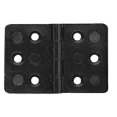 Nuova Rade 16673 - Polyamide Plastic Hinge, Rectangular Black, 60x40mm, 255°