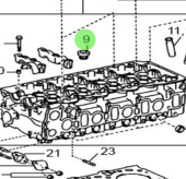 Nanni Diesel 970314105 - Straight Screw Head Plug for Cylinder Head