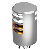 Lopolight 301-113ST+112G2ST - Navigation Light 3NM Double Towing + Double 360° White, Silver Anodized