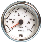 Osculati 27.524.01 - Guardian speedometer 0-50 knots white 12 V