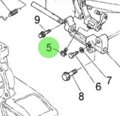 Nanni Diesel 970313656 - Flange Bolt for Governor and Speed Regulator Assemblies