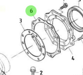 Nanni Diesel 970141508 - Bearing Case Cover Gasket for Crankshaft Bearings