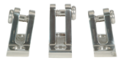 Stainless Steel Sprayhood 90° Deck Mount Angled Feet, Base 22x51mm
