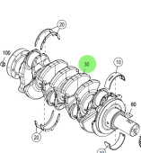 Steyr Z002427-0 - Crankshaft for 4-Cylinder Steyr Engines