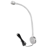 Hollex LED Reading Light With USB Chrome 10–30V Warm White (Mat Glass, Flexible)